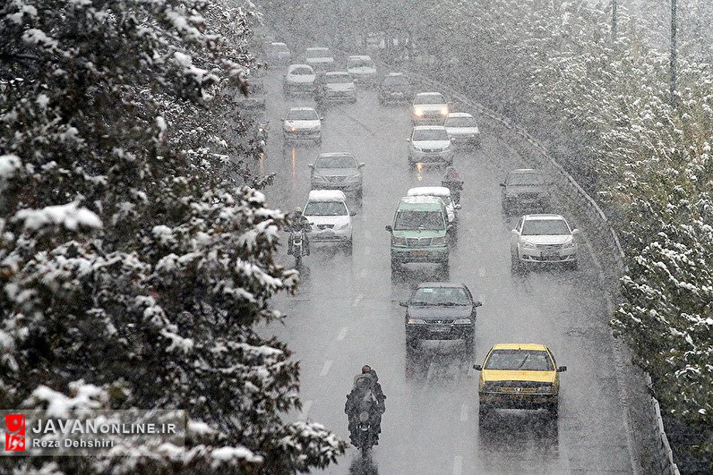 ترافیک و برف در تهران