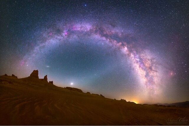 کهکشان راه ‌شیری در آسمان کویر ایران+عکس